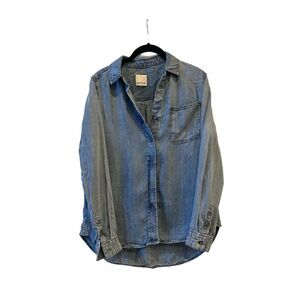 Women's Blue Button Down Shirt